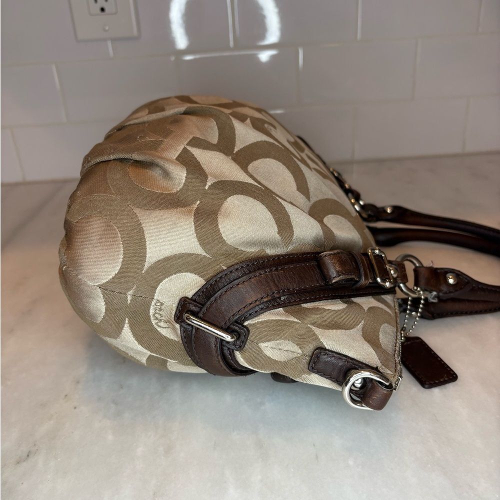 COACH Bag Purse Handbag Pocketbook Bag Madison Op Art Sophia Satchel #17693 - Picture 10 of 11